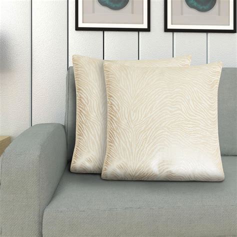 Buy My Bedding Wanda Gold Foil Printed Cushion Cover- Set of 2- 40 x 40 ...