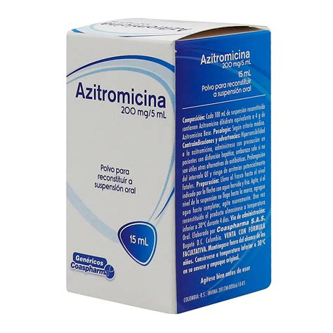 AZITROMICINA 200 mg/5mL POLVO PARA SUSPENSIÓN - Laboratorios