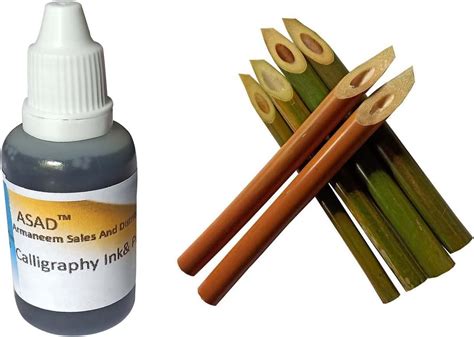 Isomars Bamboo Pen with Calligraphy Black Ink : Amazon.in: Office Products