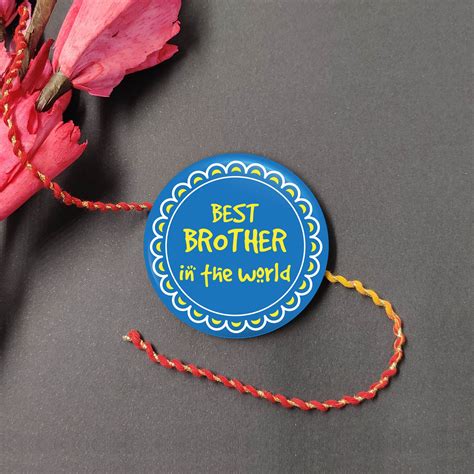 Best Brother in the World Rakhi | Metal Rakhi with Fridge Magnet | Sho ...