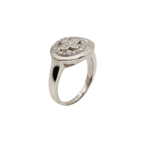 Silver & CZ Floral Signet Ring – silverchandi
