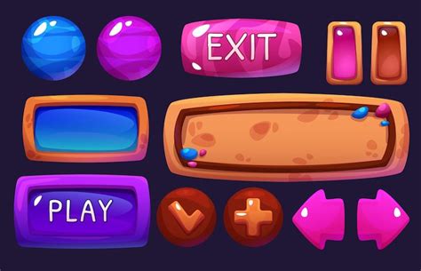 Game ui buttons Images - Free Download on Freepik