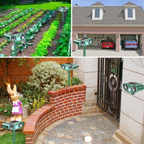 Buy 2 Packs Solar Ultrasonic Pest Animal Repeller, Deer Repellent ...