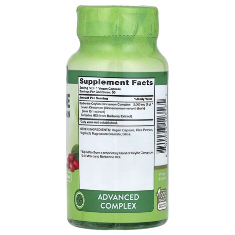 Nature's Truth, Berberine Ceylon Cinnamon Complex, 2,000 mg, 50 Capsules