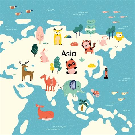 Asia Map for Kids 的图像结果