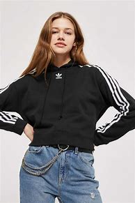 Image result for Black Adidas Cropped Hoodie and Sweatpants Sets