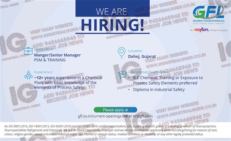 GFL(Gujarat Fluorochemicals ltd) Gujarat jobs for Chemical Engineer ...