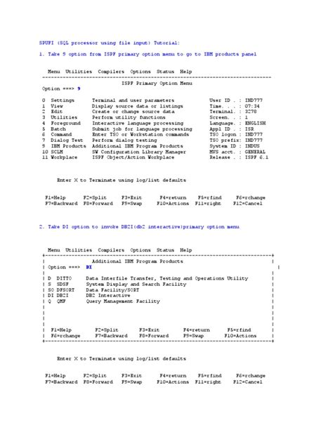 How to Create Database in DB2 Mainframe through Spufi 的图像结果