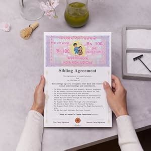 eCraftIndia Sibling Agreement for Brother & Sister - Certificate Gift ...