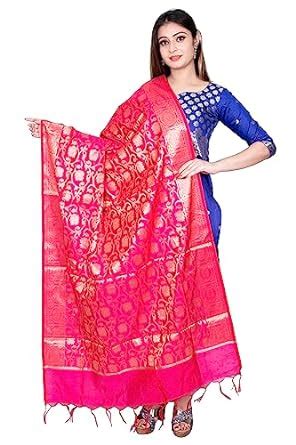 Buy The SDF India Unstitched Jacquard Salwar Suit Dupatta Material ...