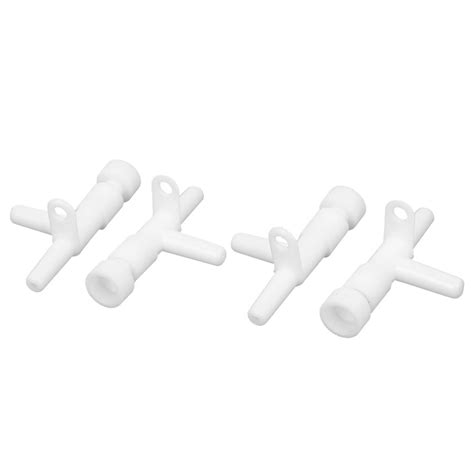 Plastic 2 Way Aquarium Air Flow Control Regulator Valve 4 Pcs White ...