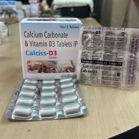Calciss D3 - Calcium Carbonate & Vitamin D3 Tabletes IP - Medicure ...