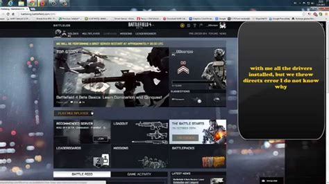 Battlefield 4 DirectX error fix
