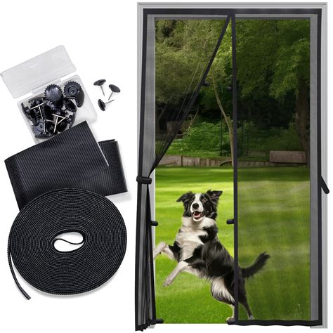 Buy Fiberglass Mesh Magnetic Screen Door – Heavy Duty Self-Closing ...