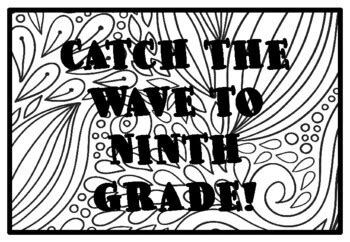 CATCH THE WAVE TO NINTH GRADE!, Summer Activity, Summer Coloring Pages ...