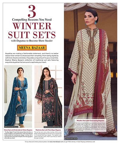 3 Compelling Reasons You Need Winter Suit Sets with Dupattas to Become ...