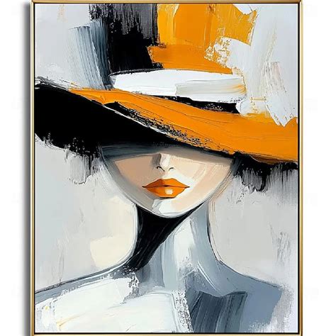Girl oil painting Hand painted Women Abstract Canvas Art oil Painting ...