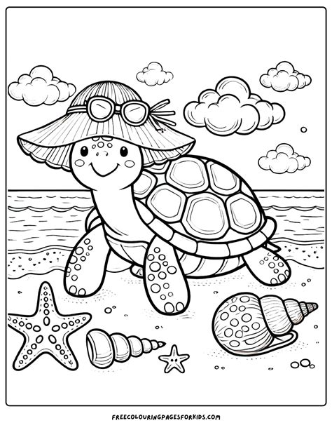 Turtle printable coloring page turtle in the ocean printable coloring ...