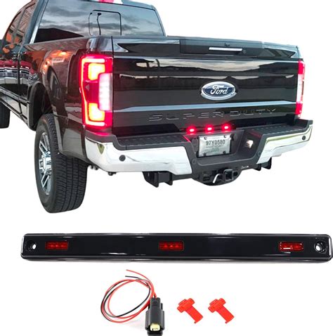 Amazon.com: YHB Tailgate Marker Lights w/pigtail connector RED ...