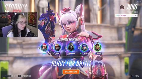 Juno Mythic skin Heart Of Hope! STADIUM GAMEPLAY ASPEN JUNO OVERWATCH 2 ...