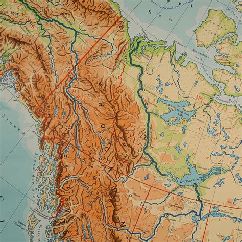 Very Large Vintage Map of Canada, German, Education, Institution, Cartography For Sale at ...