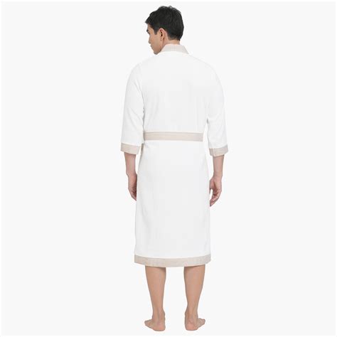 Buy Spaces Large Size Hygro White Textured Large Cotton Bathrobe from ...