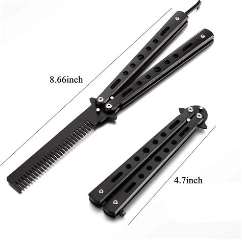 Buy DOUBLE 2 C Butterfly Knife, Practice Balisong Knife Trainer, Metal ...