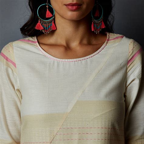 Pleated Bell Sleeve Dress – Indian Dobby