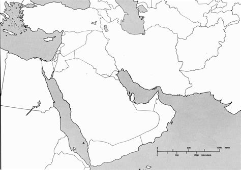 Blank Map of Southwest Asia: Free Printable Download