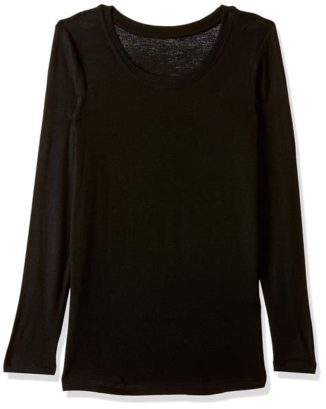 Buy Marks & Spencer Girls' Plain Thermal Top (0365T_Black_15-16y) at ...