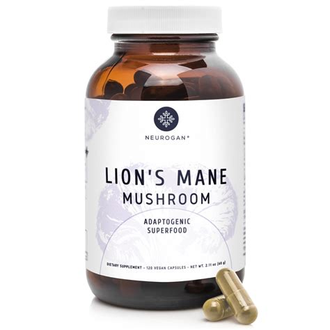 Buy Neurogan Lions Mane Mushroom s, (120 Count, 60-Day Supply ...