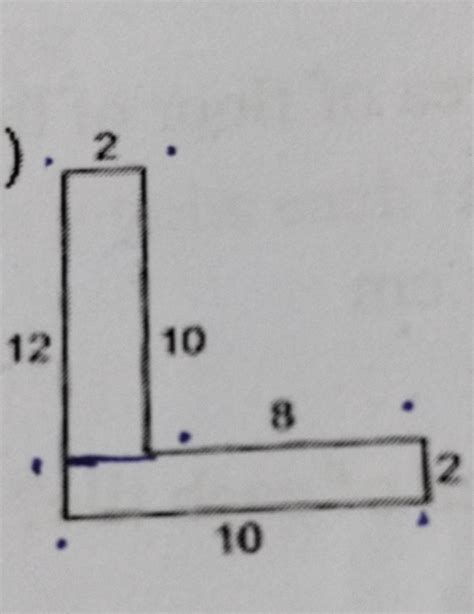 spilt the following shapes into rectangles and find the area of each ...
