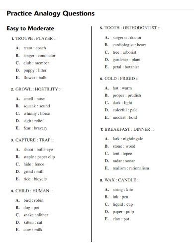 Image result for Analogy Test Tips