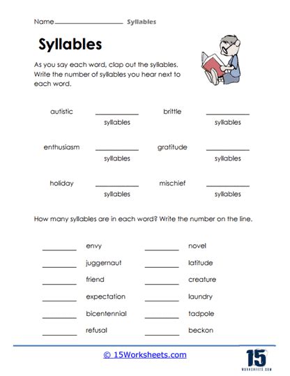 Syllables Worksheet Solved 的图像结果