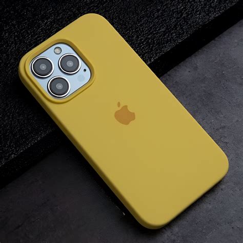 Yellow Original Silicone case for Apple iPhone 13 Pro Max – The Hatke