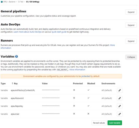 GitLab Add Pipeline Variables 的图像结果