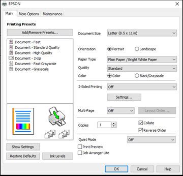 Image result for Printing Defaults
