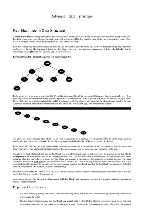 Computer algorithm notes - Advance data structure Red-black tree in ...
