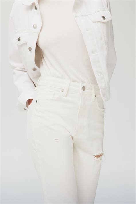 High Rise Slim Straight Leg Jeans - White - Ladies | H&M US