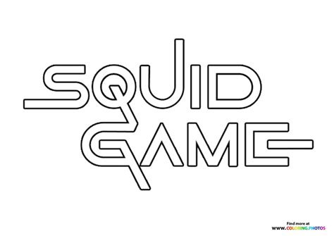 Squid Game Logo Coloring