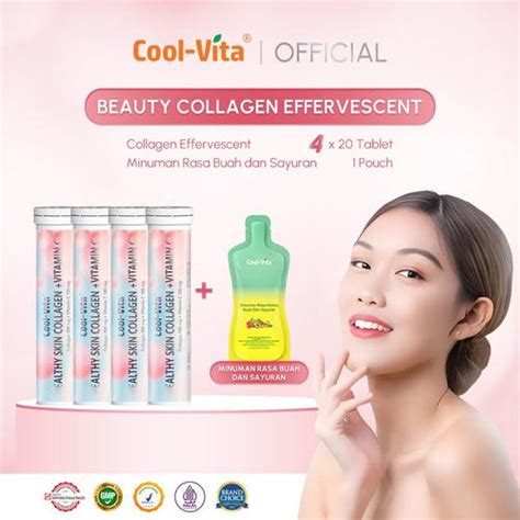 Promo [80+1] 80 Tablet (4 Tube) Coolvita Collagen Effervescent (1 Tube ...