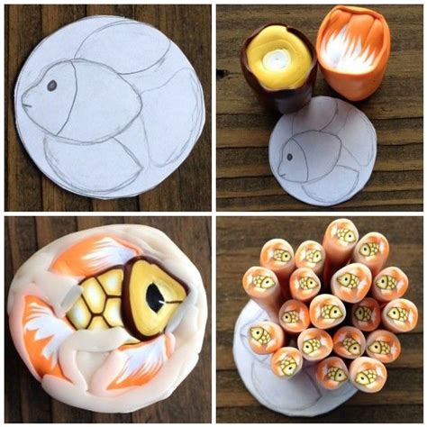 Polymer Clay Fish Cane Tutorial 的图像结果