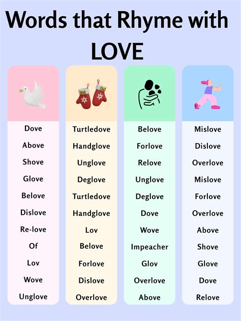 Words That Rhyme with Love: 722 Helpful "Love" Rhymes List