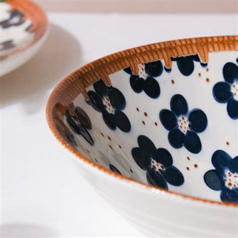 Sylvan Floral Patterned Ceramic Ramen Bowl 8 Inch 750 ml Online ...
