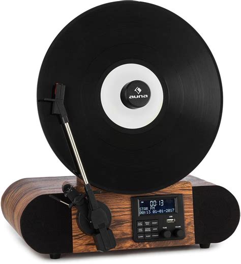 Auna Verticalo SE Retro Turntable - Record Player, Vinyl Player ...