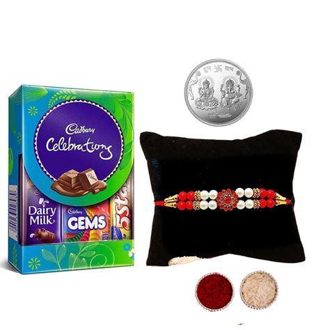 CraftVatika Rakhi Chocolate Gift Combo for Brother Rakhi with Pooja ...