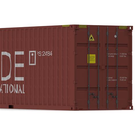 40 ft High-Cube Container Red 3D model | 3D Molier International