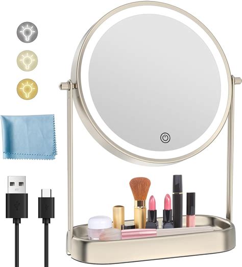 Amazon.com : Conair Lighted Makeup Mirror, LED Vanity Mirror, 1X/10X ...