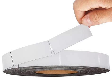 Magnetic Labels on a Roll - Perforated, 1" x 3" x 100' S-10403 - ULINE
