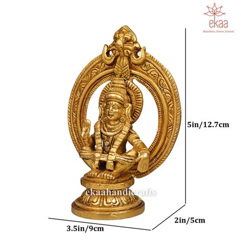 Brass Aiyappa Swami Statue for Temple Ayyappan Idol – Ekaa Handicrafts